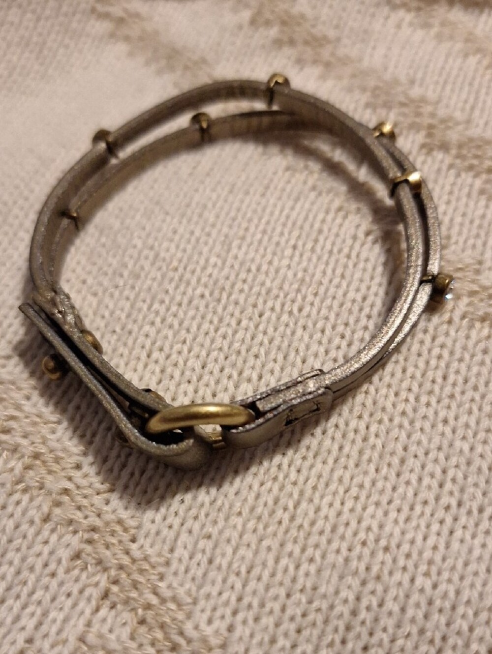 Fossil Metallic Gold Leather Double-Wrap Bracelet - Picture 3 of 4